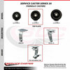Service Caster 5 Inch Phenolic Caster Set with Ball Bearings 2 Brakes 2 Rigid SCC SCC-20S520-PHB-TLB-2-R-2